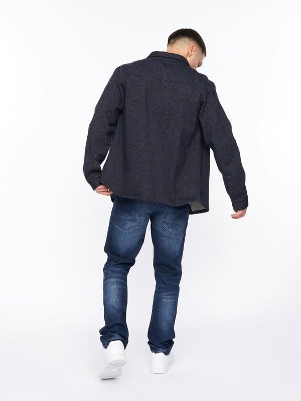 Crosshatch Dakari Fleece Overshirt Navy