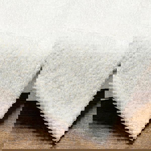Livabliss Cloudy Shag-Solid Color Ivory Plush Soft Pile Rug