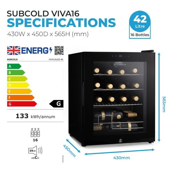 Subcold Viva16 LED - Wine Cooler