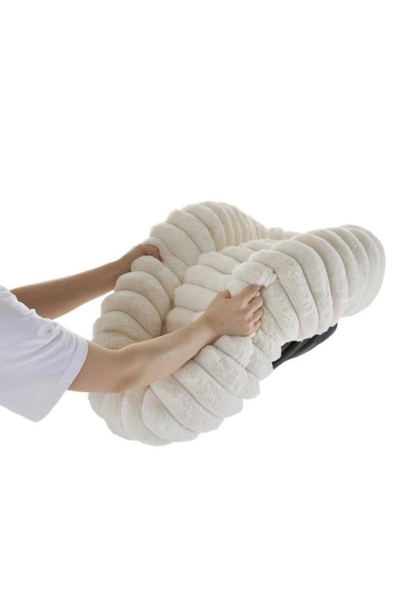Living and Home Warm & Cosy White Round Pet Bed