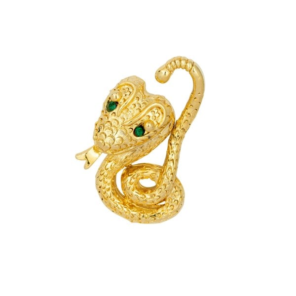 Gold Trip Vintage Gold Snake Brooch