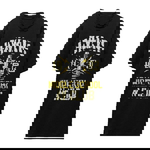 Stranger Things Womens Hawkins Middle School T-Shirt - Black