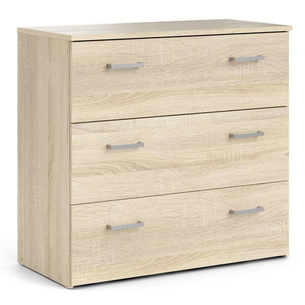 Wyld Haus Berlin Natural Bedroom Furniture Set with Bedside Chest of Drawers and Wardrobe