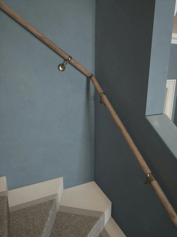 Handrails Direct Oversley Walnut Single Winder Handrail