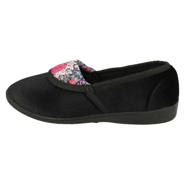 Spot On Ladies Spot On Floral Pattern Slippers