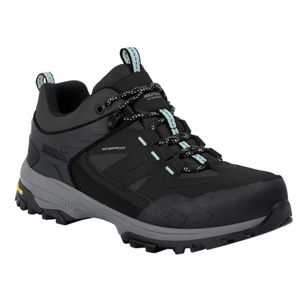Regatta Womens/Ladies Regen Low Walking Shoes - Black/Aqua
