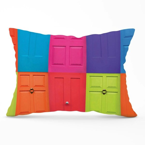 Warren Reed Colourful English Doors Cushions