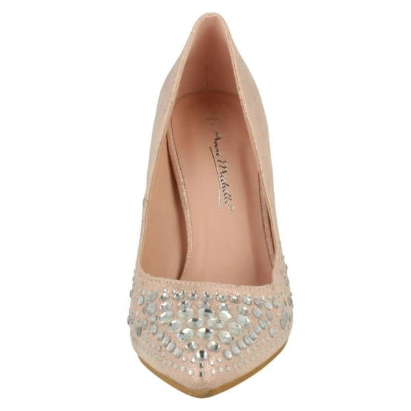 Spot On Ladies Spot On Diamante Court Shoes F90061
