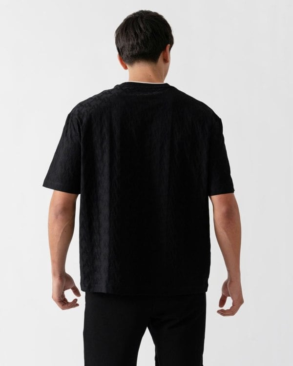 Armani Exchange Armani Exchange Mens Logo Pattern Crew Neck T-Shirt