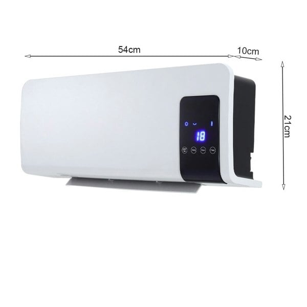 Wall Mounted White Electric Heater with Remote Control Space Heaters Living and Home