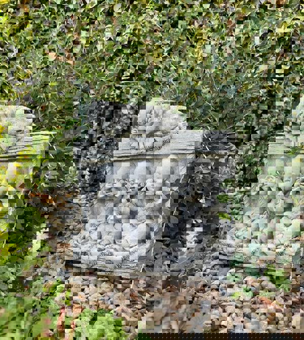 Stone cast Three Wise Monks Wall Plaque