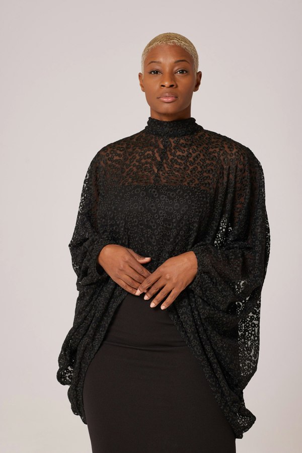 Lioness by TF Ebony Luxe Lacy Tunic - Black