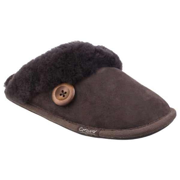 Cotswold Lechlade Leather Women's Chocolate Mules