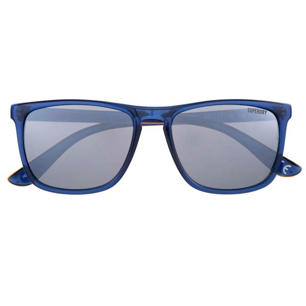 Superdry Sunglasses SDS Shockwave 185 Transparent Navy Blue Dark Grey Mirror