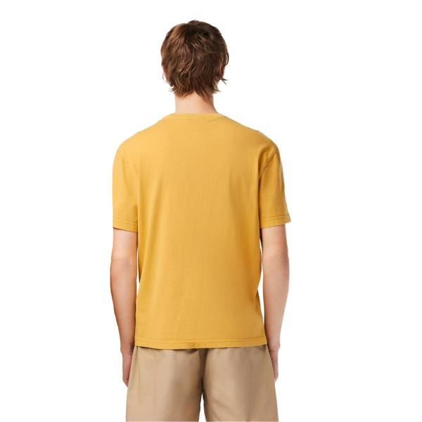Lacoste Mens Natural Dyed Jersey T-Shirt - Orange - 
