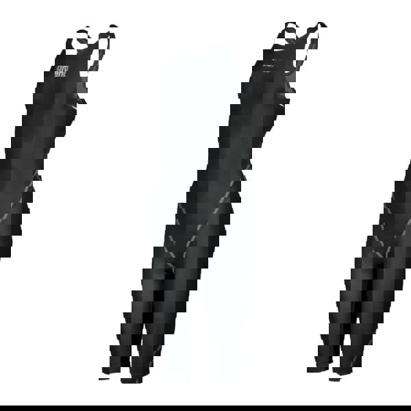 Black Arena Girls Powerskin ST NEXT open back swimsuit with silver accents