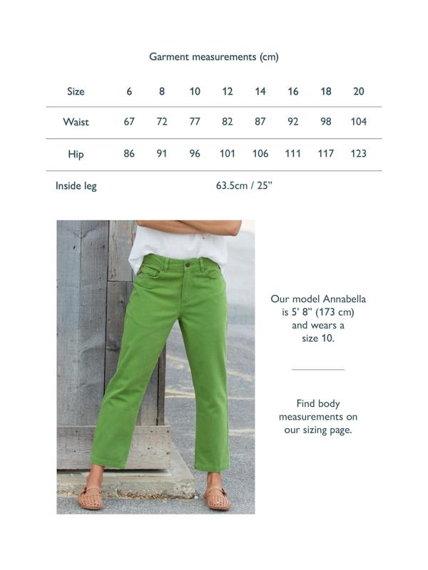 Kite Womens Organic Newton Cropped Straight Leg Jeans Ivy