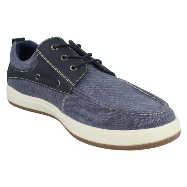 Hush Puppies Mens Hush Puppies Canvas Boat Shoes Aiden