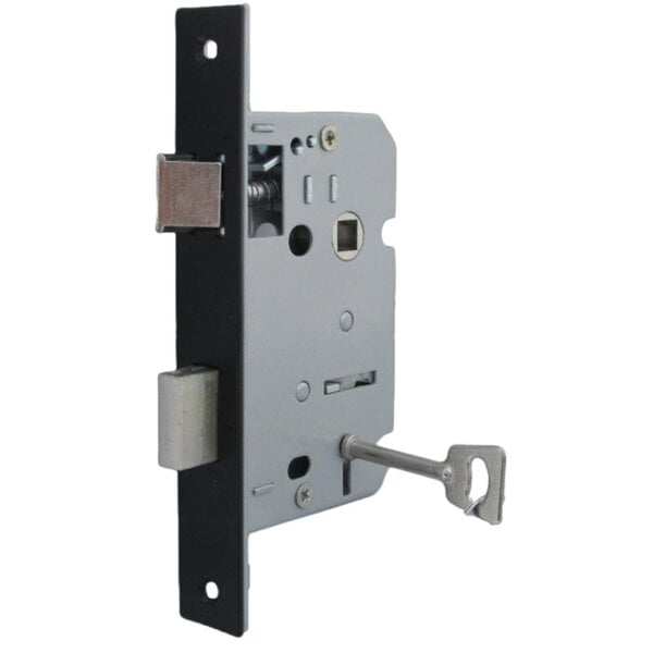 EDH Door Hardware Matt Black Victorian Scroll Door Handles – Handle Only, Handle + Lock or Lock Only – 150mm x 43mm - Lock Only