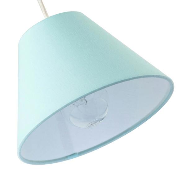 Traditional 8 Inch Duck Egg Blue Cotton Fabric Coolie Lamp Shade Image 5