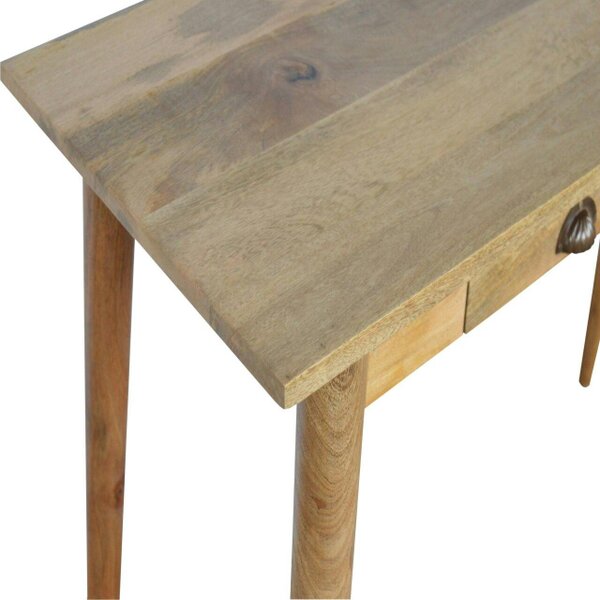 Wyld Haus Alberobello 2 Drawer Scandi Natural Mango Wood Writing Desk