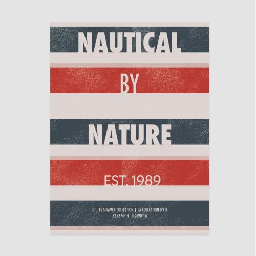 Joules Heritage Harbour A1 Wood Frame | Blue