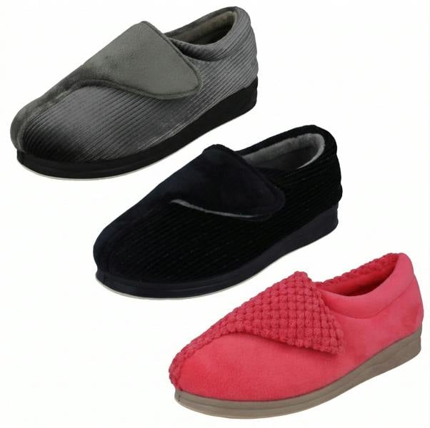 Padders Ladies Padders 2E Fitting Slippers Hug1