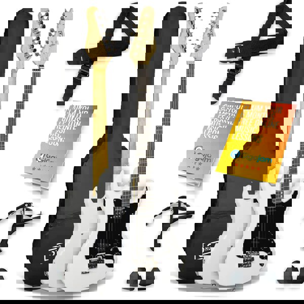 3rd Avenue 3/4 Size Electric Guitar Red Electric Guitars#Colour_White