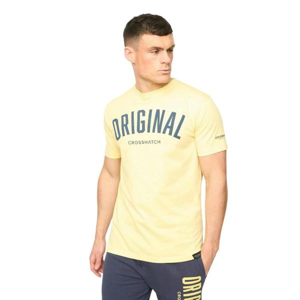 Crosshatch Mens Kensby T-Shirt - Yellow - 