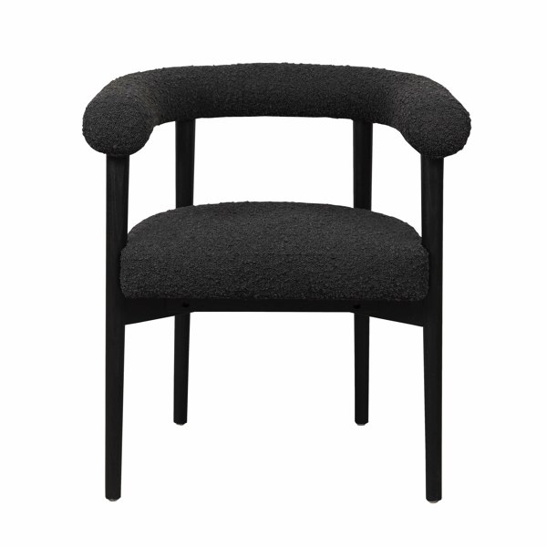 Furniture Edit Spara Black Boucle Dining Chair