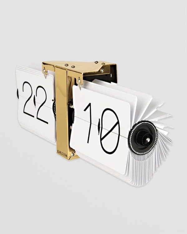 Karlsson Flip Clock Minimal - Brass