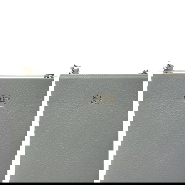 Assots London 'SOPHIA' Cameo Blue Pebble Grain Zip Top Leather Crossbody Bag