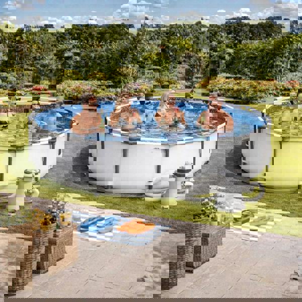 smartbies 5 in 1 Steel Pro 10FT Frame Swimming Pool With Filter Pump, Cover And Chlorine Dispenser