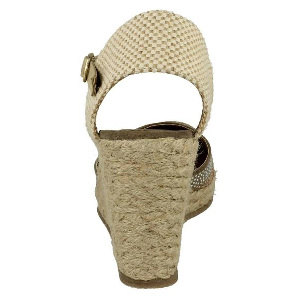 Savannah Ladies Savannah Bead Detail Wedge Sandals