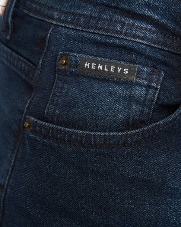 Henleys Craze Comfort Fit Jeans Blue Black