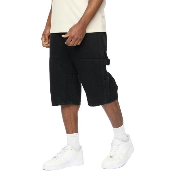 Crosshatch Mens Teleman Denim Shorts - Black - 