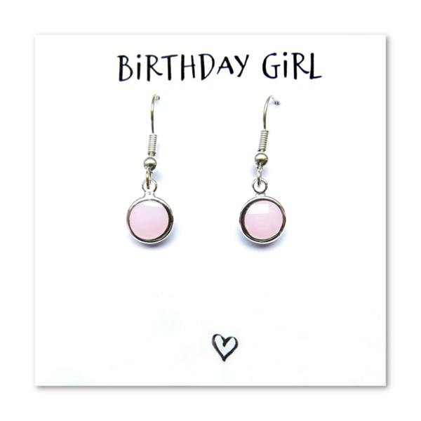 Aye Do Gifts Birthstone Earrings & Birthday Girl Card
