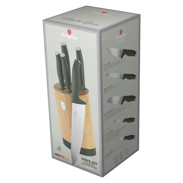 6 pcs knife set Berlinger Haus BH2757 Matte Green