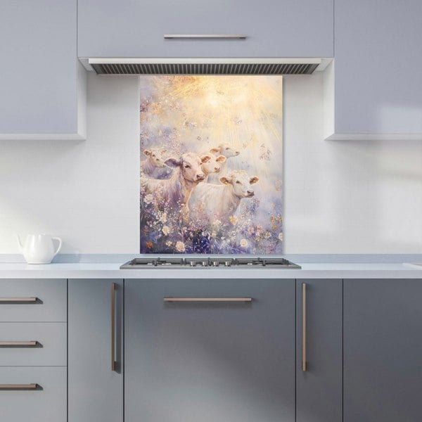 Warren Reed Summer Cows Glass Kitchen Splashback - 00016