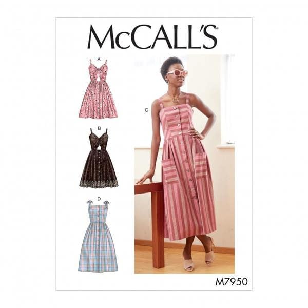 McCalls 7950 Paper Sewing Pattern – Women's Dress, Easy