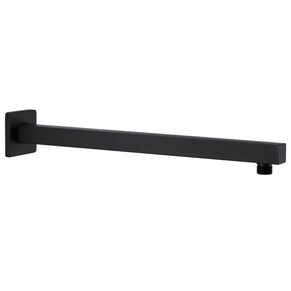 Berkfield Shower Support Arm Square Stainless Steel 201 Black 40 cm