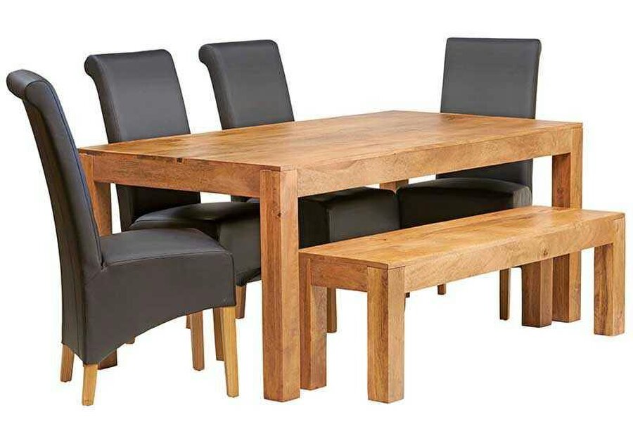 Wyld Haus Manila Large 180cm Light Mango Wood Dining Table