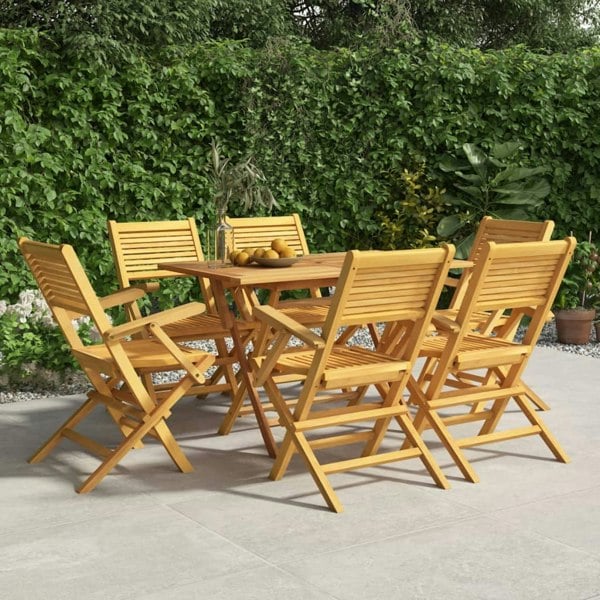Berkfield Folding Garden Chairs 6 pcs 55x62x90 cm Solid Wood Teak