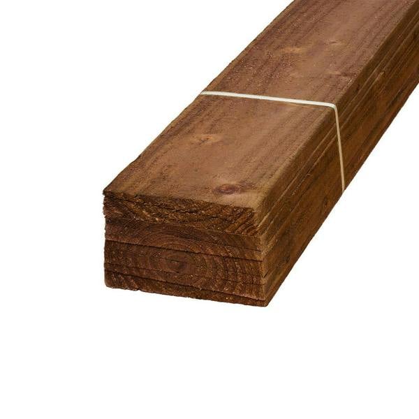 Snowdon Timber Treated Brown Feather Edge Fence Board (T) 11mm (W) 125mm (L) 1.8m - Pack of 16