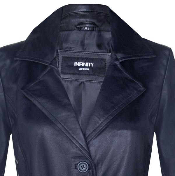 Infinity Leather Womens Full Length Trench Coat-Alhambra