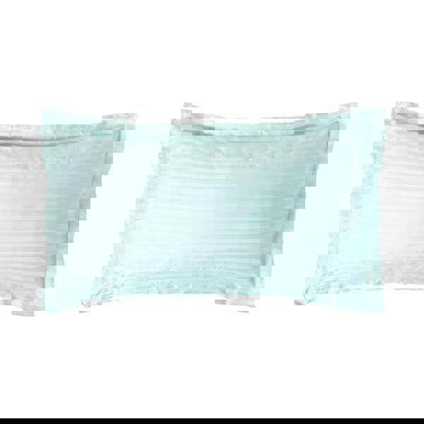 HOMESCAPES Silky 330 TC Egyptian Cotton Satin Stripe Oxford Pillowcase, King Size