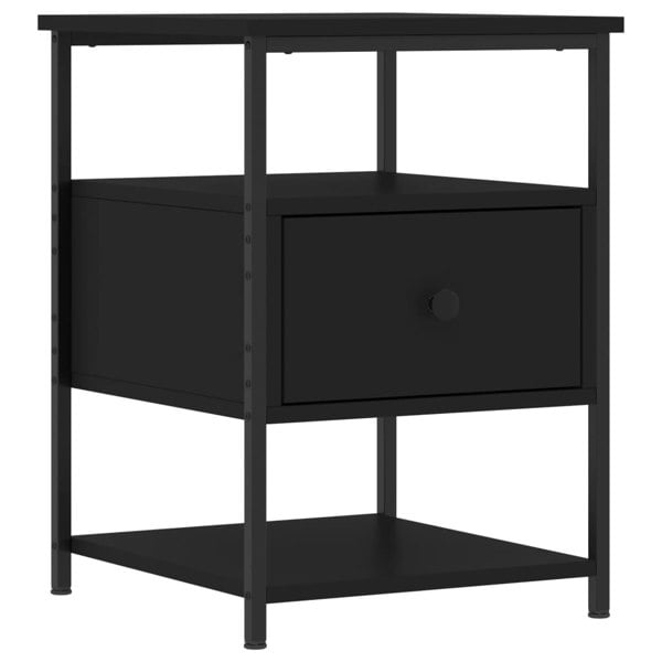 Berkfield Bedside Cabinets 2 pcs Black 40x42x56 cm Engineered Wood