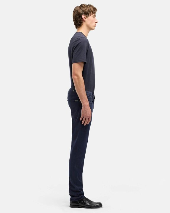 7 For All Mankind SLIMMY Mens Slim Fit Luxe Performance Plus Stretch Sateen Jeans - Navy