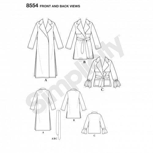 Simplicity Sewing Pattern 8554, Jackets, Robes for Women, H5 (6-8-10-12-14) - Easy