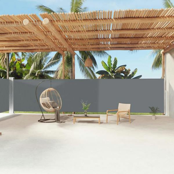 Berkfield Retractable Side Awning Anthracite 180x1200 cm